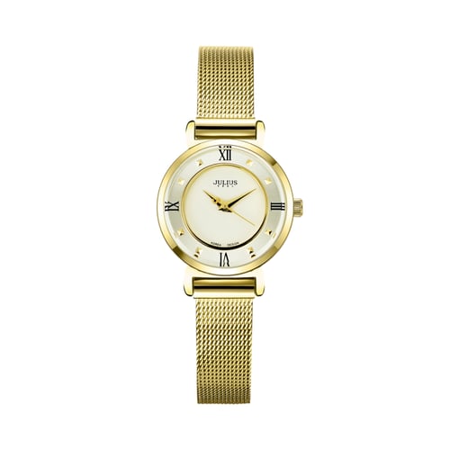 นาฬิกา Julius JA-728 C สายสแตนเลสถัก สีทอง
