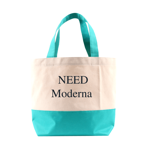 Shopping Bag ใบใหญ่ ฐานเขียว สกรีน NEED Morderna