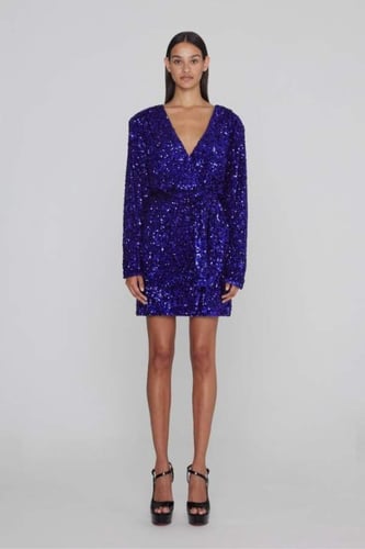 ROTATE - SEQUIN WIDE MINI DRESS