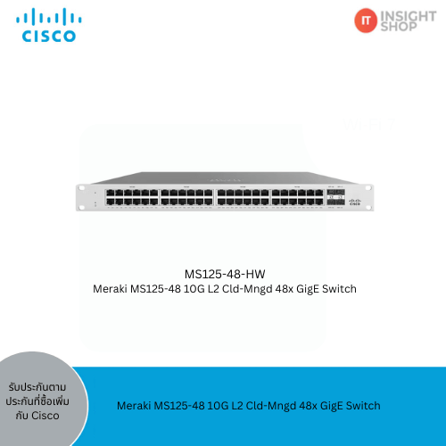 [MS125-48-HW] Cisco Meraki MS125-48 10G L2 Cld-Mngd 48x GigE Switch