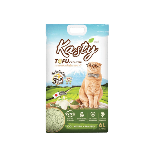 [MANOON] KASTY Tofu Matcha Cat Litter แคสตี้ ทรายแมวเต้าหู้ ผลิตจากถั่วลันเตา กลิ่นชาเขียว