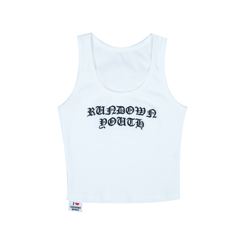 RUNDOWNYOUTH DARK MATTER 03 TANK TOP WHITE
