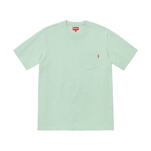 SUPREME POCKET LOGO T-SHIRT LIGHT GREEN