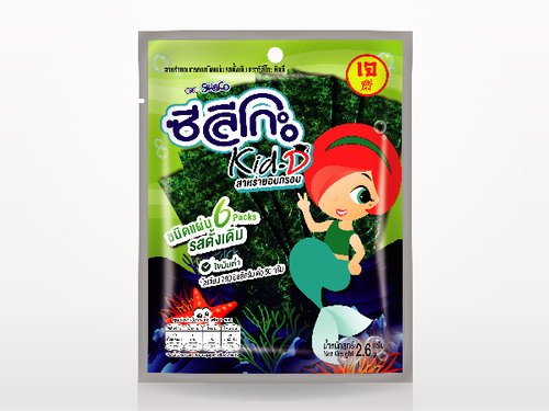 ซีลีโกะ Kid-D สาหร่ายอบกรอบชนิดแผ่น รสดั้งเดิม แพค 6 ชิ้น ขนาด 2.6 กรัม