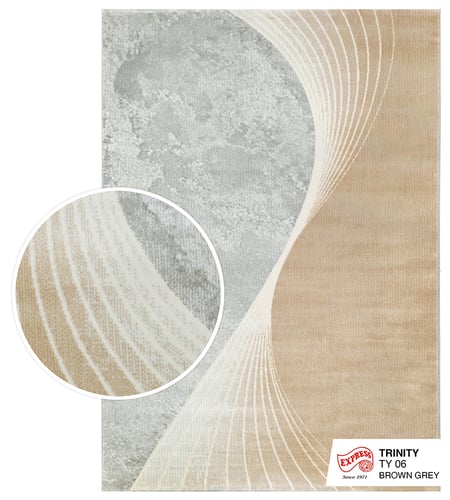 พรมรุ่น TRINITY (XL) TY06 XL 240x330 ซม. BROWN GREY