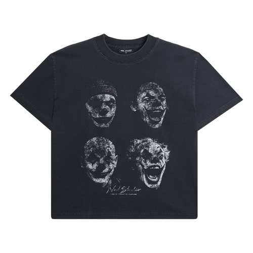 NWL.BKK X CURATORS CTRL JOKER BOXY T-SHIRT FADE BLACK