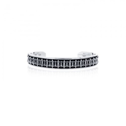 预言经典手镯925纯银手工羊从中世纪的圣十字条纹阵列。