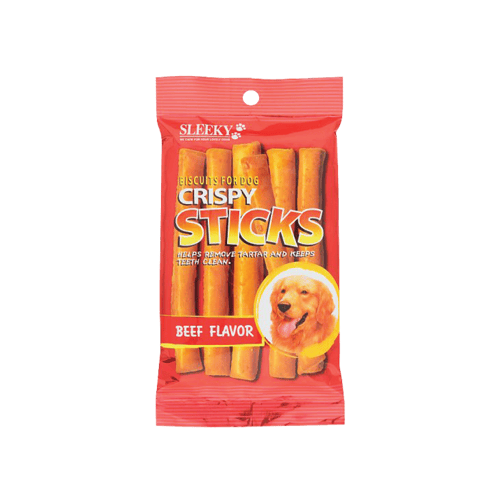 [MANOON] SLEEKY Crispy Stick Beff Flavored สลิคกี้ คริสปี้สติ๊ก แบบแท่ง รสเนื้อ ขนาด 90 กรัม