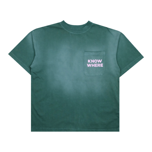 KNOWWHERE STUDIO LOST POCKET T-SHIRT GREEN