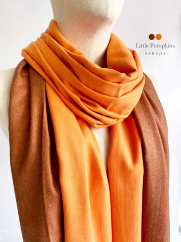 ผ้าพันคอแคชเมียร์ 2 โทน Little Pumpkins