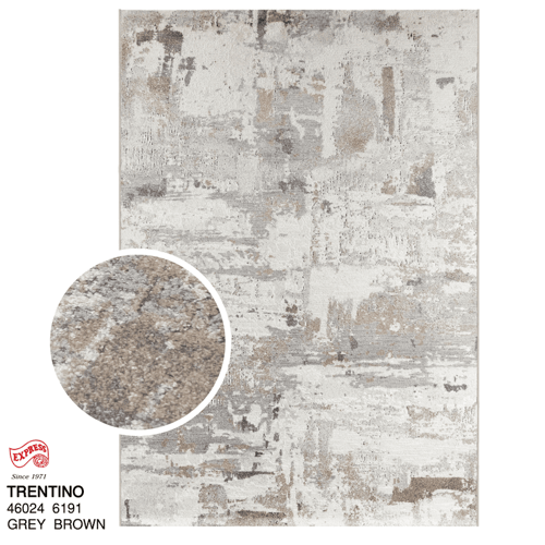พรมรุ่น TRENTINO (XL) 46024 6191 XL 240x340 ซม. GREY BROWN