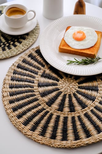 Stardust stripe black & natural 38 cm.