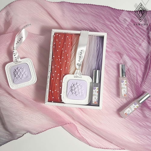 ผ้าพลีทชีฟองสลับสีกับเซทหินหอม - TT154