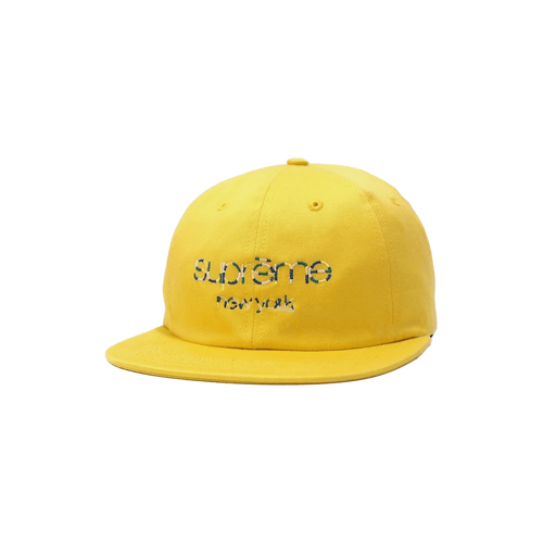 SUPREME MULTI COLOR CLASSIC LOGO 6-PANEL SS17 YELLOW