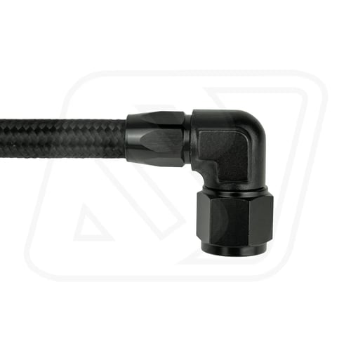 Billion ข้อต่อ 90 องศา AN10 ออกหางปลา 3/8 (BLACK)