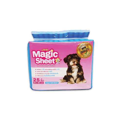 Magic Sheet เมจิกชีท แผ่นรองซับฉี่สุนัข ขนาด 60x90ซม. (25 ชิ้น)