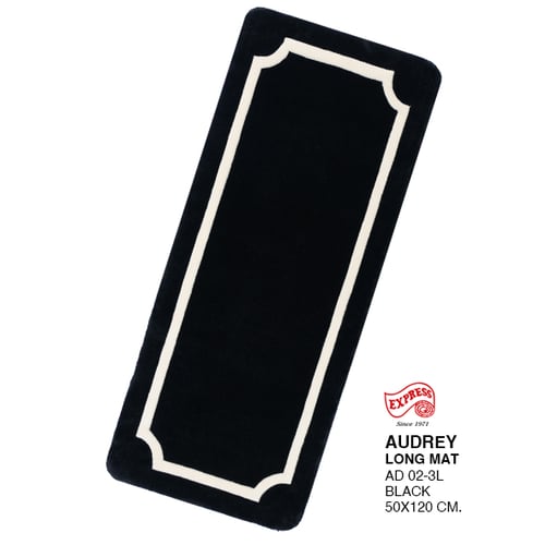 พรมรุ่น AUDREY MAT (LM) AD02-3 LM 50x120 ซม. BLACK (พรีออเดอร์)