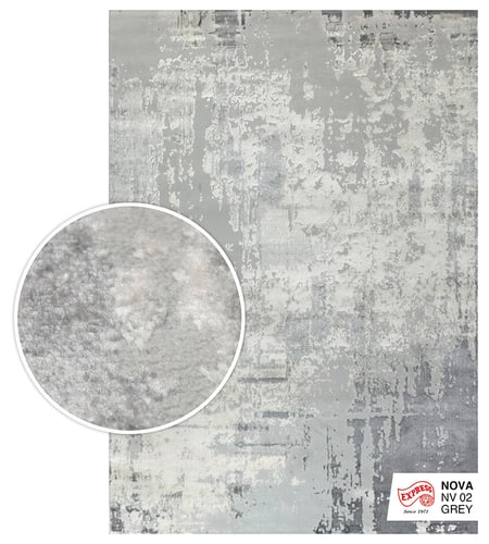 พรมรุ่นโนว่า NOVA (L) (NV 02 L) ขนาด 160x230 ซม. สี GREY