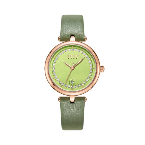 นาฬิกา Julius JA-1330 B สายหนัง สีเขียว