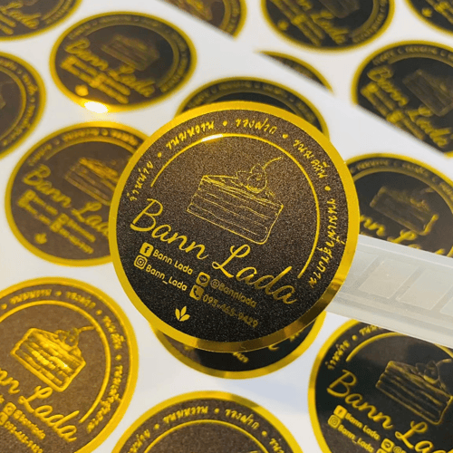 สติ๊กเกอร์ PVC ฟอยล์ทอง (สติ๊กเกอร์สีทอง)