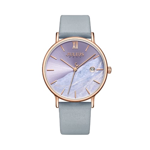 นาฬิกา Julius JA-1312 B สายหนัง สีฟ้า