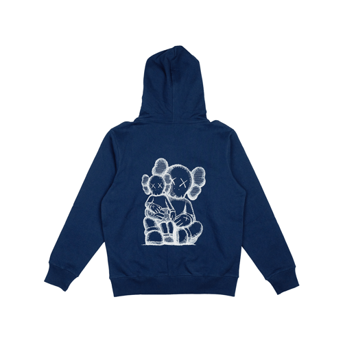 KAWS HOLIDAY CHANGBAI MOUNTAIN ZIP UP HOODIE NAVY