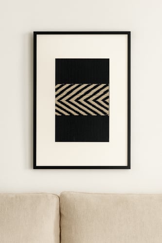 Woven artwork yak Black  M01 New