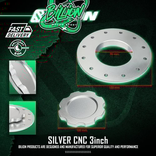 Billion ฝาถังน้ำมันเชื้อเพลิงอลูมิเนียม CNC ขนาด 3 นิ้ว