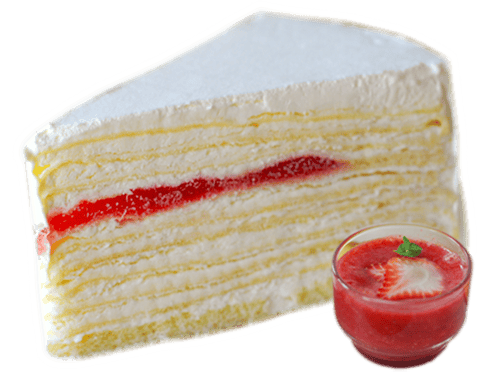 เครปเค้กสตรอเบอรี่แบบชิ้น