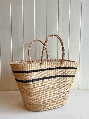 Casual stripe beach bag