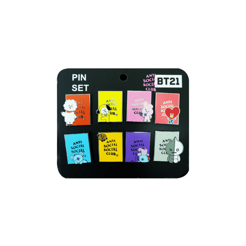 ANTI SOCIAL SOCIAL CLUB BT21 PIN SET MULTI