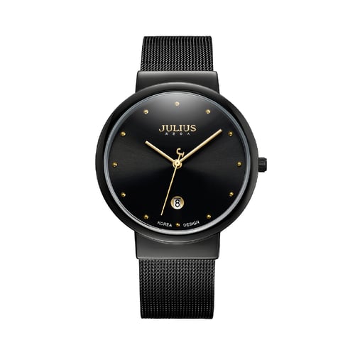 นาฬิกา Julius JA-426 ME สายสแตนเลสถัก สีดำ
