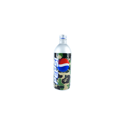 A BATHING APE X PEPSI EMPTY BOTTLE GREEN CAMO