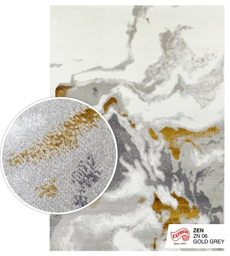 ZEN (XL) RUG (ZN 06 XL) 240x340 cm. GOLD GREY