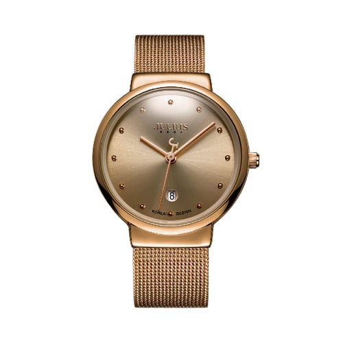 นาฬิกา Julius JA-426 MC สายสแตนเลสถัก สีน้ำตาล