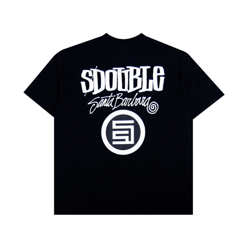 S DOUBLE COMBO PLATTER T-SHIRT BLACK