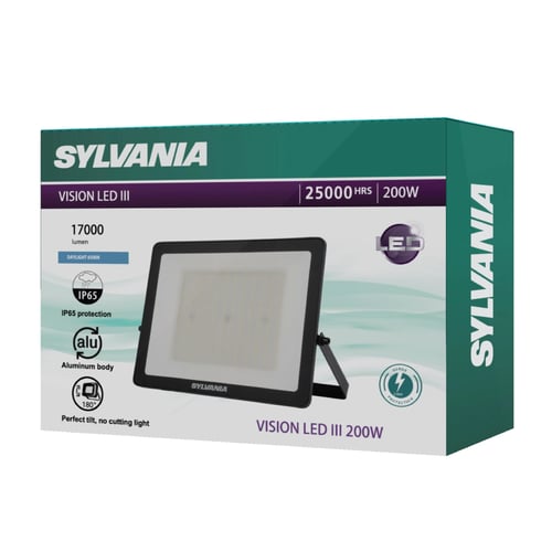 [สินค้าใหม่] SYLVANIA  LED Floodlight โคมฟลัดไลท์แอลอีดี โคมสปอร์ตไลท์ VISION LED III 200W-6500K เดย์ไลท์