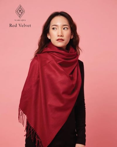 ผ้าพันคอแคชเมียร์ Red Velvet