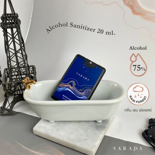 ❤️ แอลกอฮฮล์สเปรย์การ์ด พกพาสะดวก!!! ถนอมผิว แห้งเร็ว Alcohol Spray 20 ml by NaradaAsia ❤️++20ml การ์ดสีดำ++