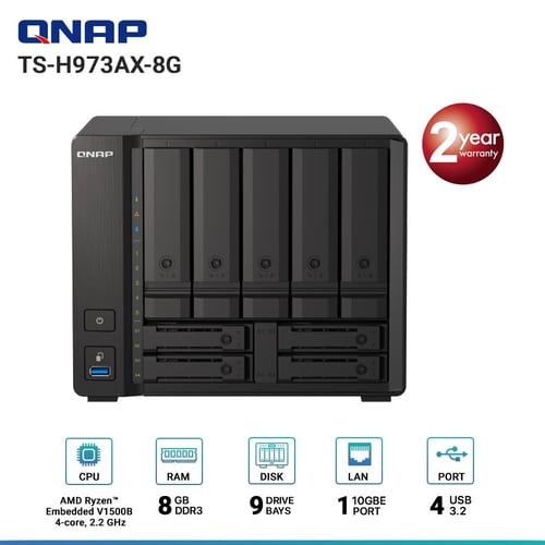 Qnap TS-H973AX-8G  9-bay NAS