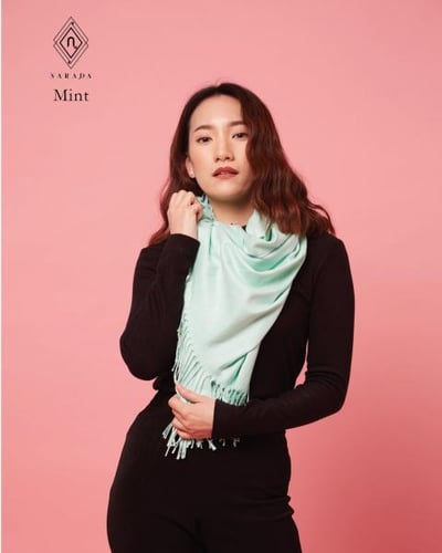 ผ้าพันคอแคชเมียร์  Mint