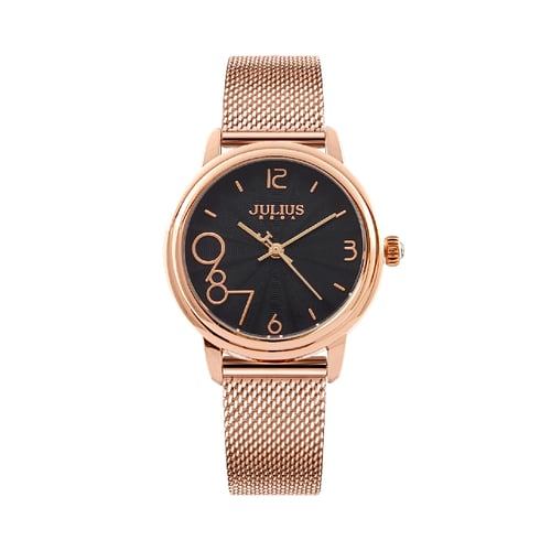 นาฬิกา Julius JA-1441 D สายสแตนเลสถัก สีโรสโกลด์