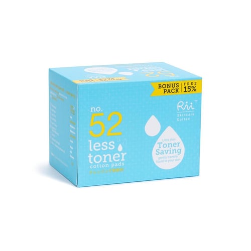 (โปรลดใหญ่ ใส่ไม่ยั้ง!!!)RII 52 สำลีแผ่น Less Toner Cotton Pads #สีฟ้า 140แผ่น