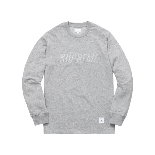 SUPREME PERSPECTIVE LONG SLEEVE T-SHIRT HEATHER/GREY