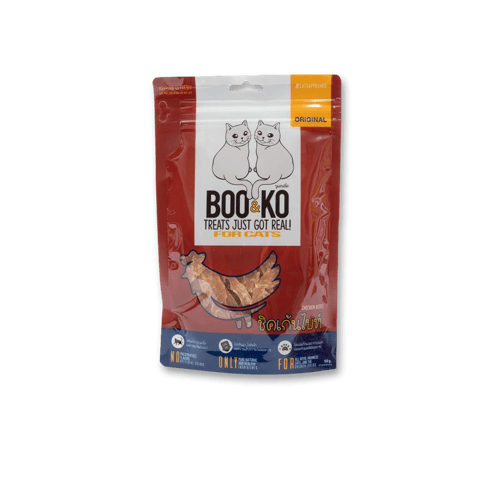 BOO&KO Chicken Bites บูแอนด์โค เนื้อไก่อบแห้งสำหรับแมว ขนาด 60 กรัม