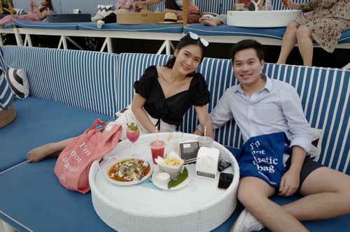 ถุงผ้าพิมพ์ลาย ถุงผ้าคู่รัก