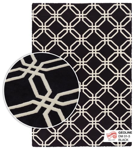 พรมรุ่น GEO LINE (L) DM 01-3 L 160x230 ซม. BLACK (พรีออเดอร์)