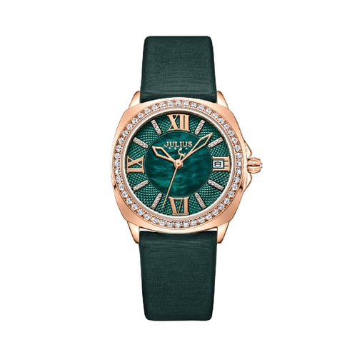 นาฬิกา Julius JA-1401 C สายหนัง สีเขียว