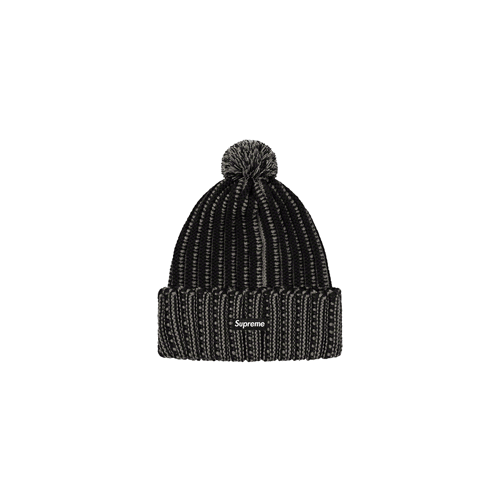 SUPREME CONTRAST STRIPE BEANIE BLACK