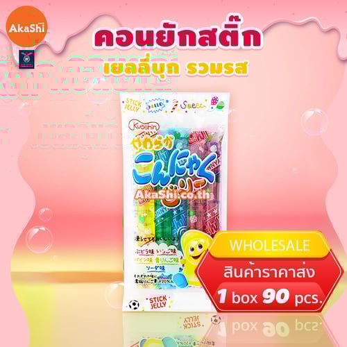 Kyoshin Konjac Stick Jelly - เยลลี่บุก รวมรส ขนาด 5 ชิ้น